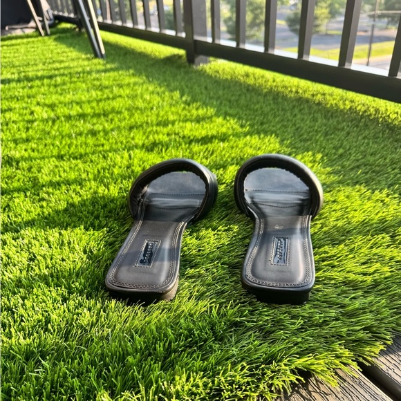 Topshop Pampas Padded Flat Sandals in Black - Picture 6 of 8